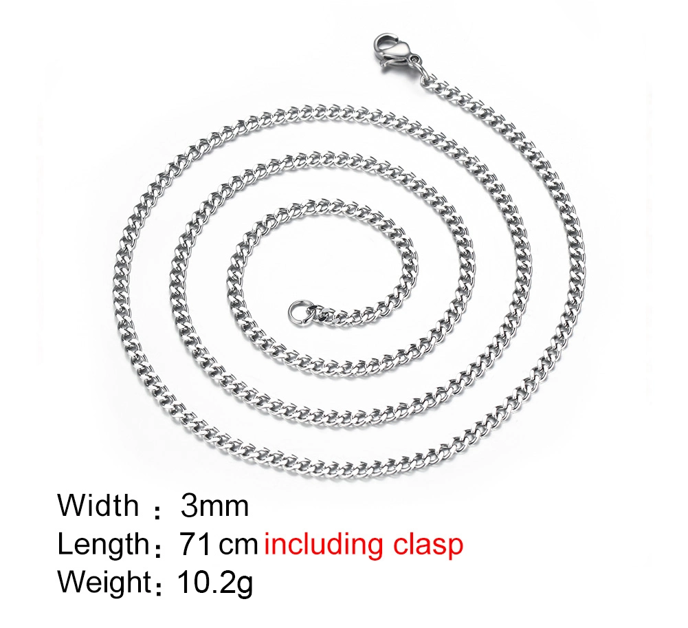 Custom Wholesale Cube Link Chain Necklace for Women Man