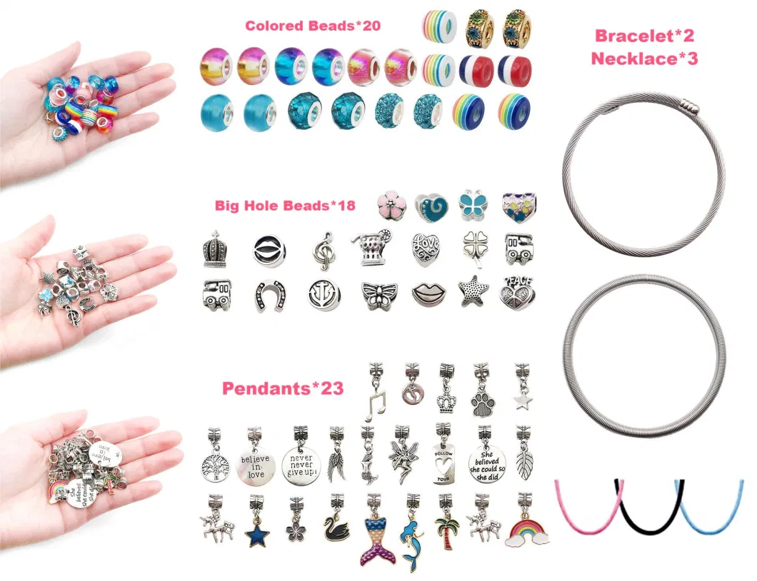 Bracelet Making Kit, Jewelry Making Supplies Beads, Unicorn/Mermaid Crafts Gifts Set for Girls Teens Age 8-12