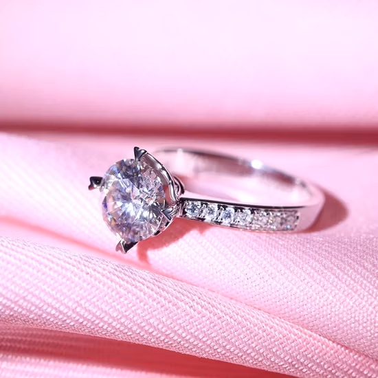 Fabrik 925 Silber Ringe Verlobung Damen Ring D Farbe Vvs1 Moissanit Edelstein Hochzeit Diamant Ringe für Schmuck Hersteller