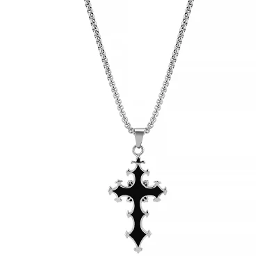 Kreuz Halskette Edelstahl Kreuz Anhänger Halskette Einfache Schmuck Geschenke Kreuz Kette Halskette