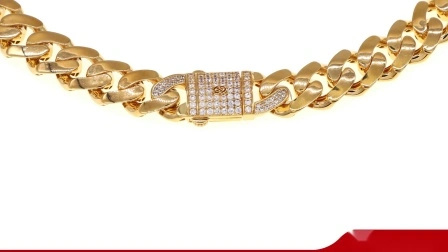 Mode Hip Hop klassische kubanische Gliederkette Zirkonia Miami Cuban Link Chocker Halskette/Armband für Männer Frauen